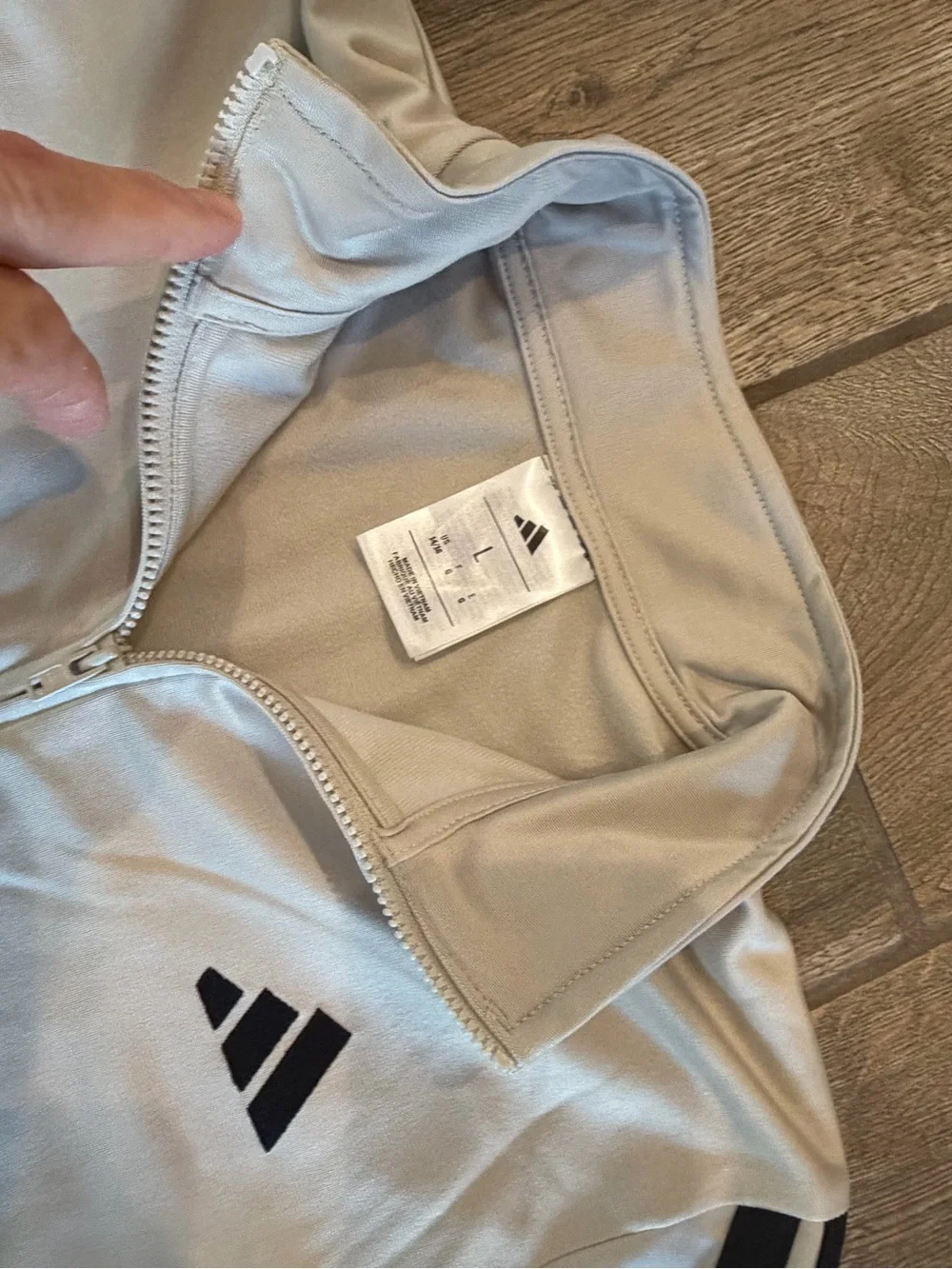 Adidas Kids Track Jacket & Pants Set with Black Stripe size 14/16 Large